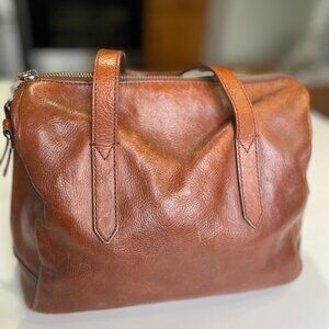 Fossil Sydney Satchel in Brown Leather